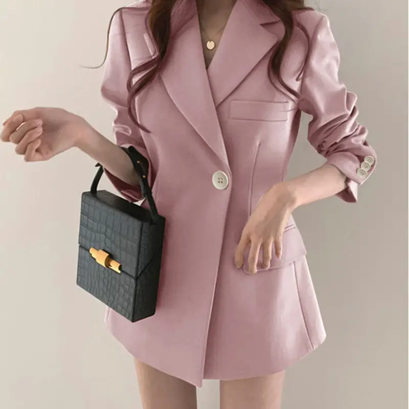 Women's Blazer Spring 2026 New Style Ins White Student Black Cardigan Loose Korean Style Autumn Spring Trendy - Image 6