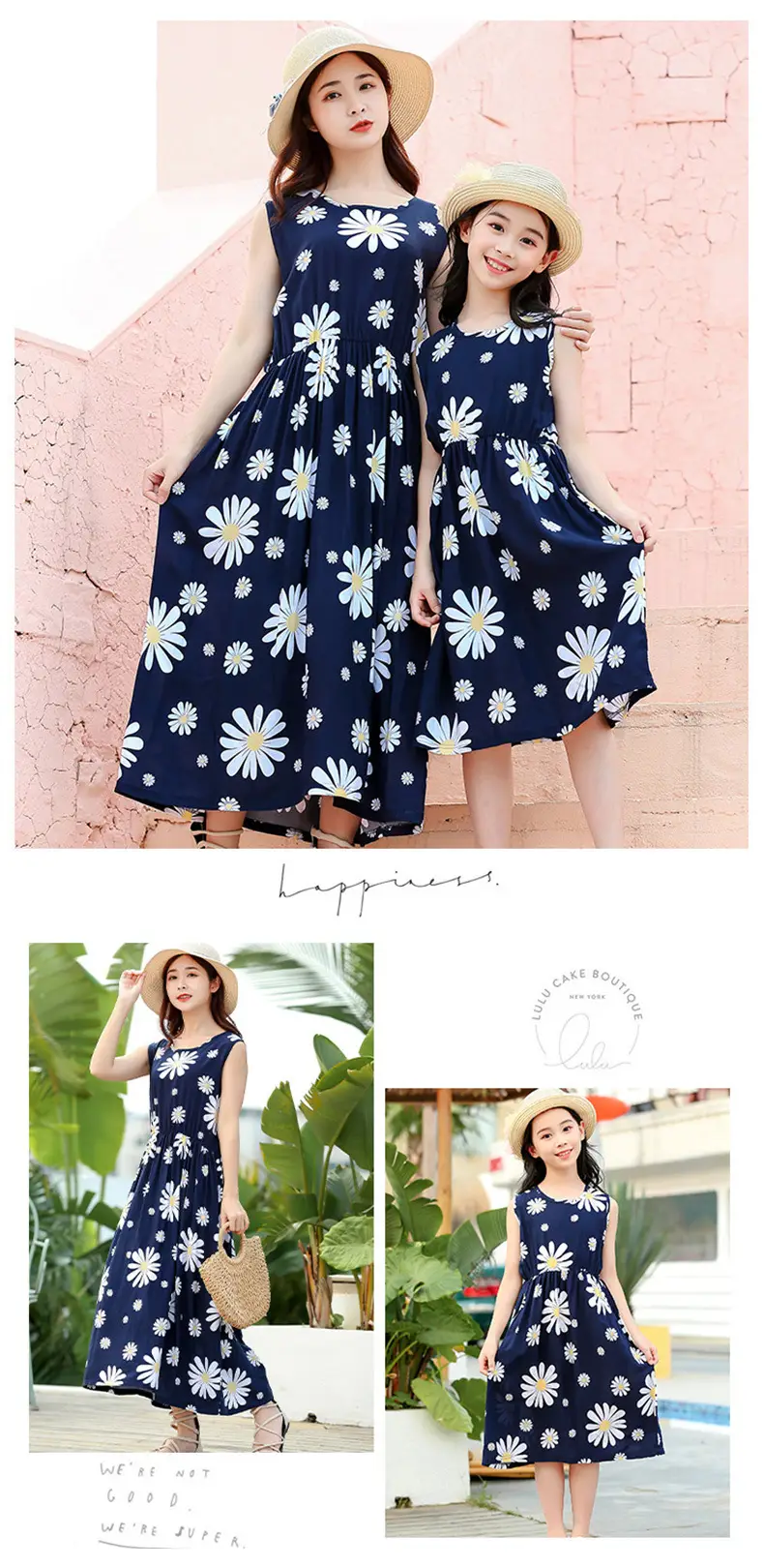 2025 Summer Printed Beach Dress for Mother & Daughter Cool Breathable — feature 12
