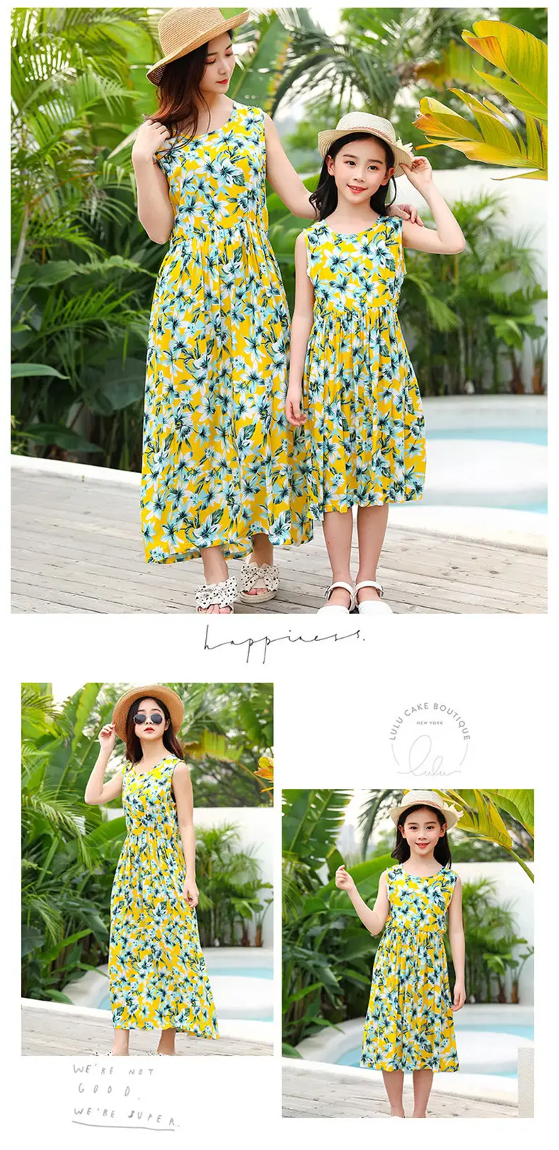 2025 Summer Printed Beach Dress for Mother & Daughter Cool Breathable — feature 19