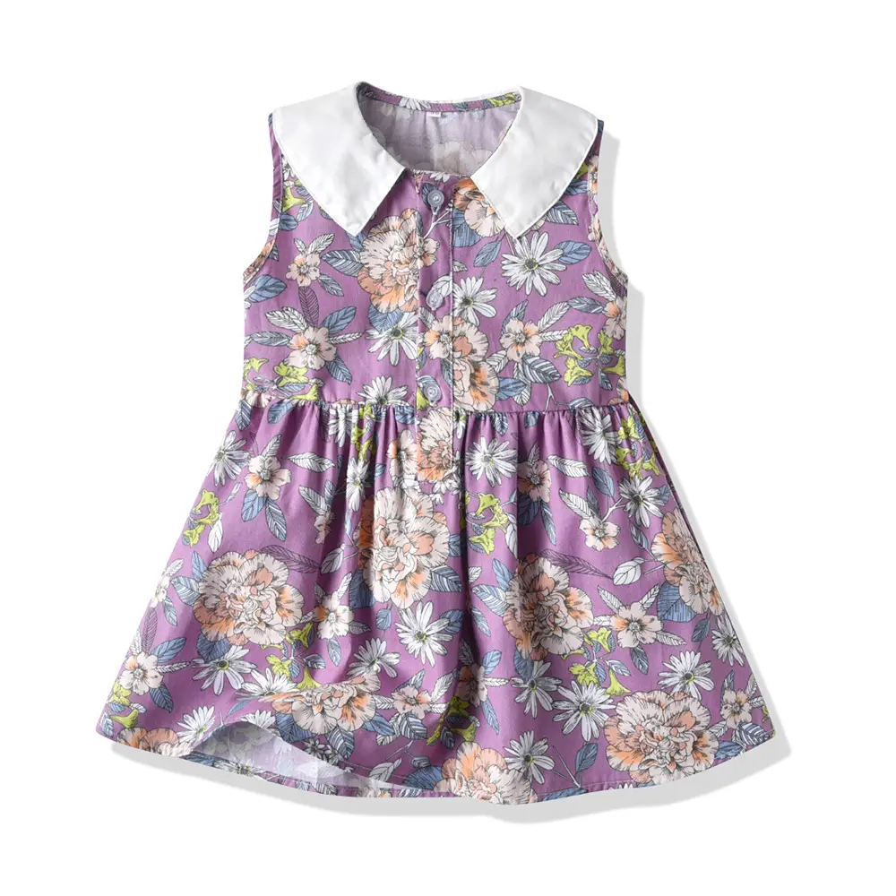 Summer Women's Sleeveless Floral Dress 2025 Korean Style Kids - Image 5