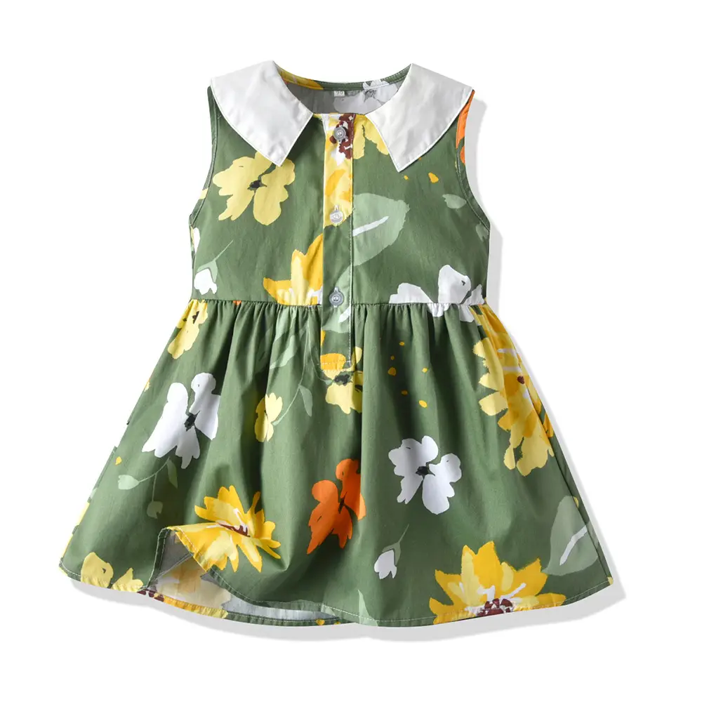 Summer Women's Sleeveless Floral Dress 2025 Korean Style Kids - Image 7
