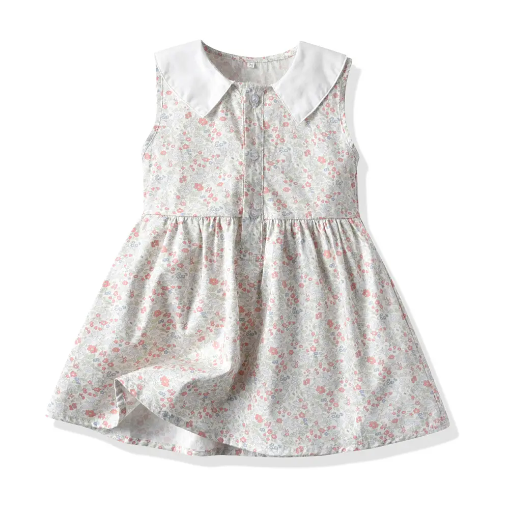 Summer Women's Sleeveless Floral Dress 2025 Korean Style Kids - Image 3