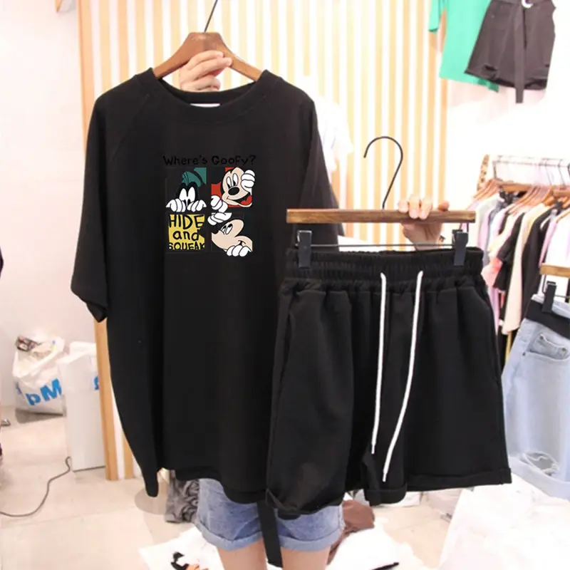 Women's 2022 Summer Korean Style Loose Casual Shorts Set - Image 7