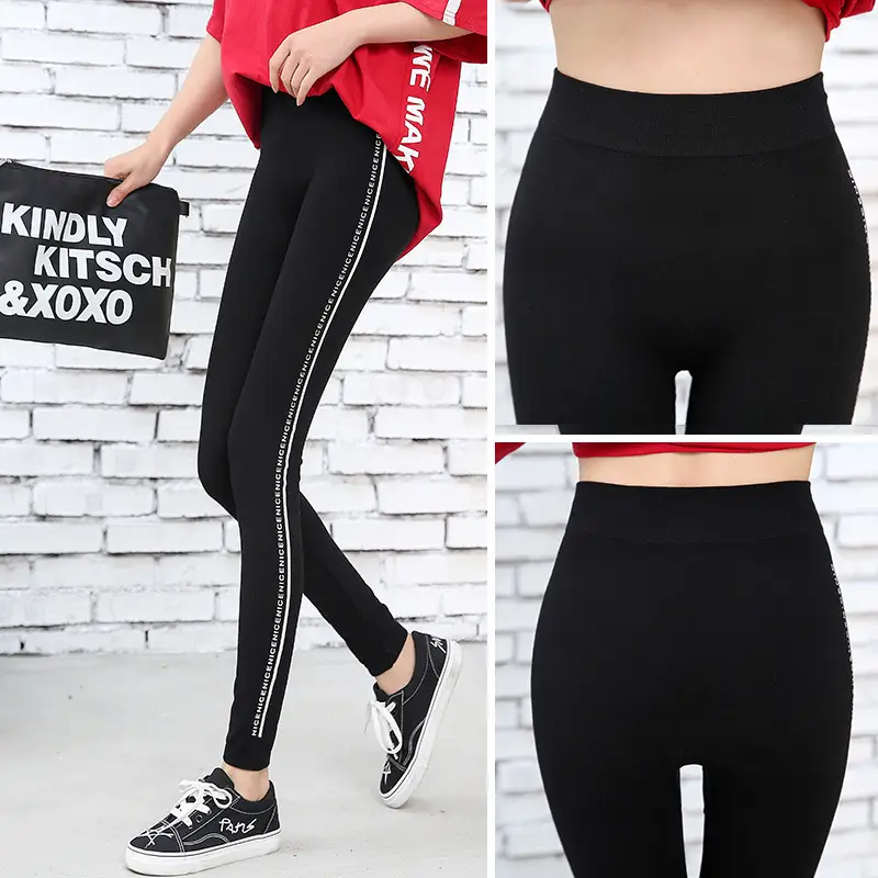 Plus Large Black Cropped Leggings Women's Modal - Image 3
