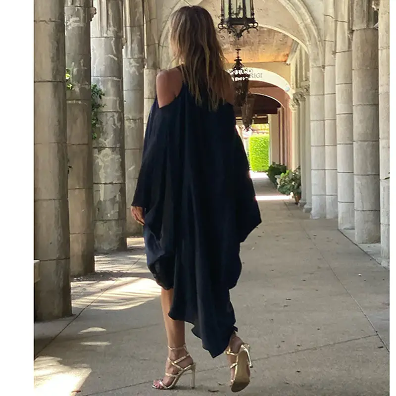 2025 Black Floral Slanted Shoulder Dress — feature 14