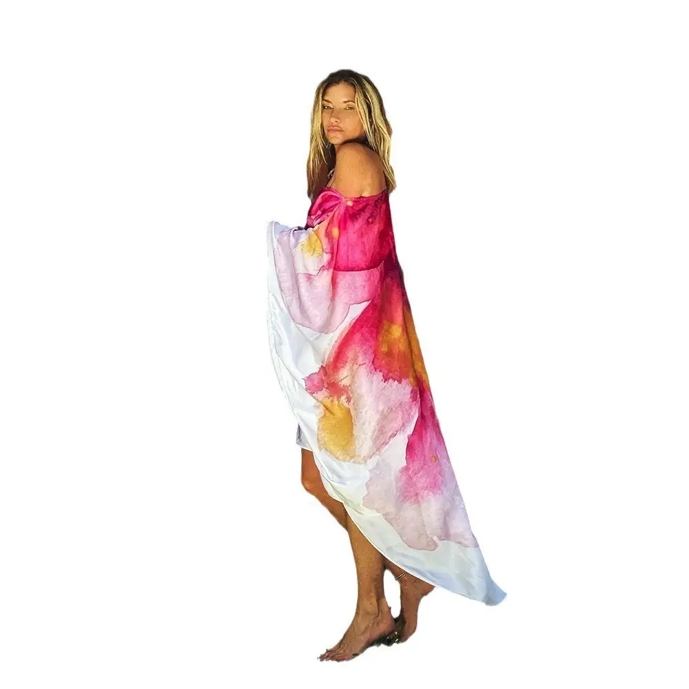 2025 Black Floral Slanted Shoulder Dress — feature 37
