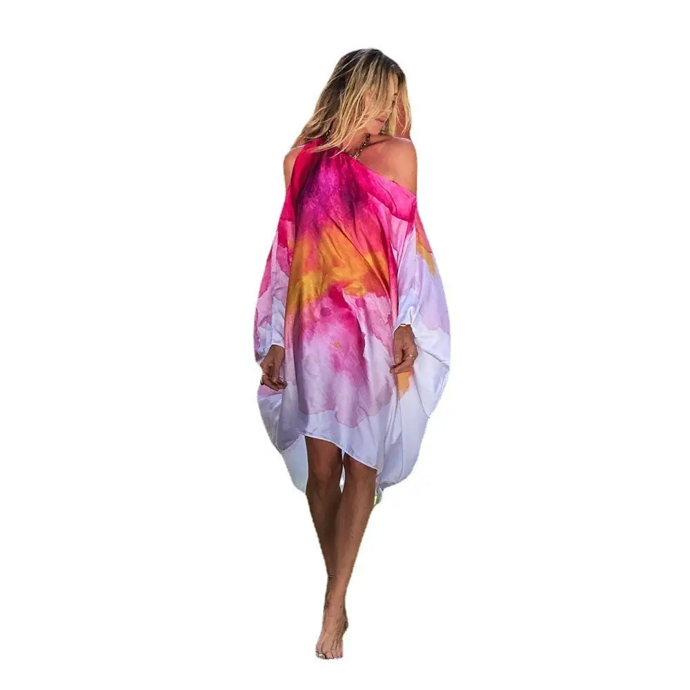 2025 Black Floral Slanted Shoulder Dress — feature 38