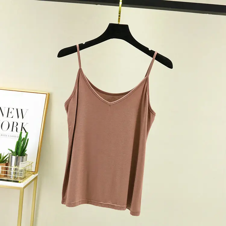 V-Neck Cotton Halter Top Plus Size Vest 2021