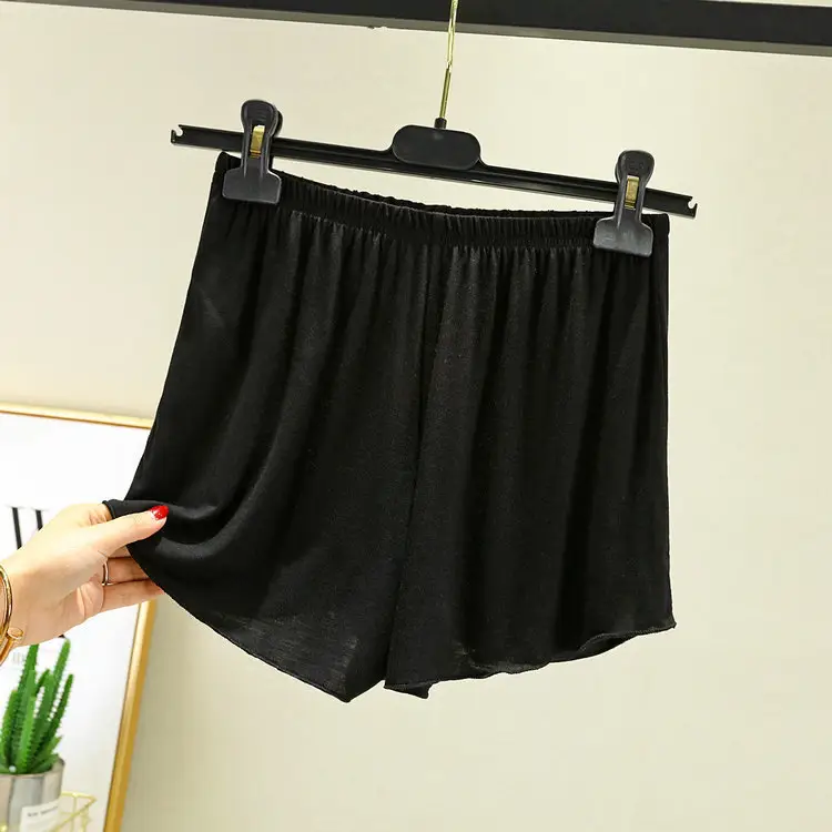 White Loose Summer Shorts Women's Home Modal - Image 3