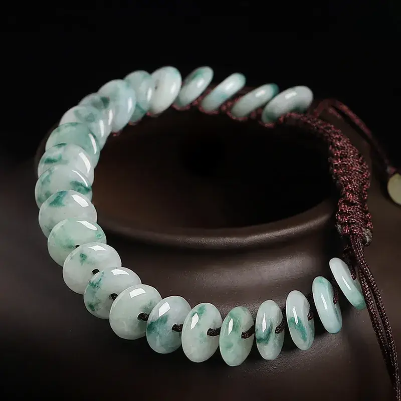 Ice Jade Safety Buckle Bracelet for Men Women