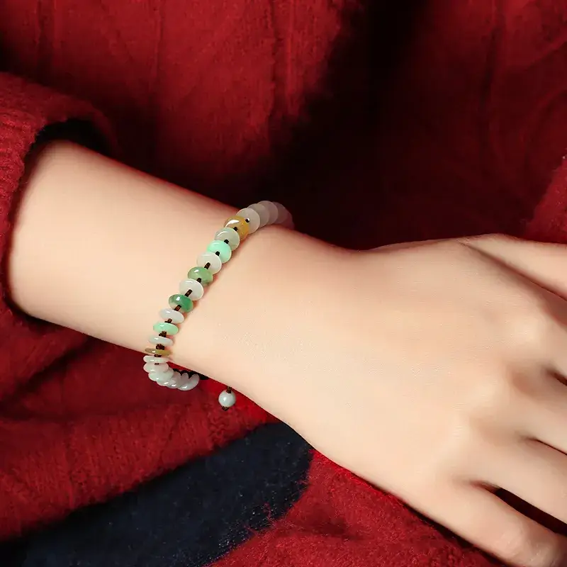 Ice Jade Safety Buckle Bracelet for Men Women