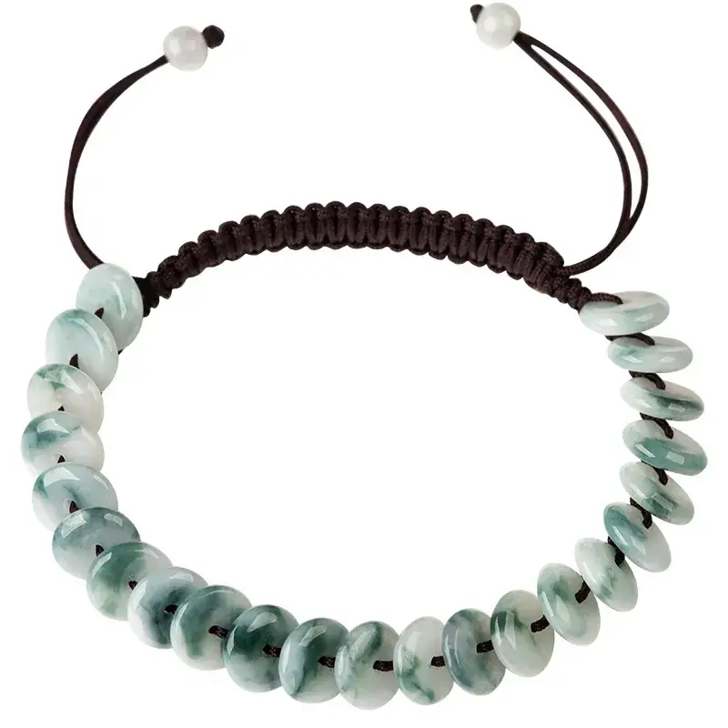 Ice Jade Safety Buckle Bracelet for Men Women