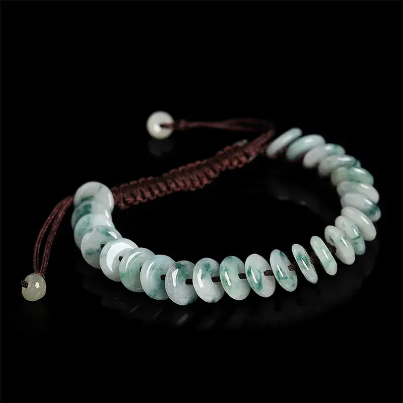 Ice Jade Safety Buckle Bracelet for Men Women