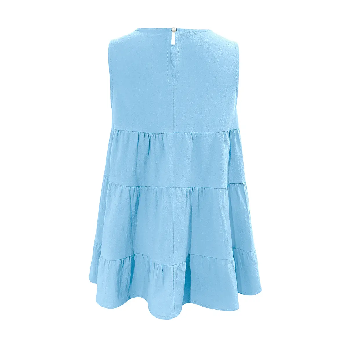 Orange Sleeveless Round Neck Vest Top for Women — feature 26