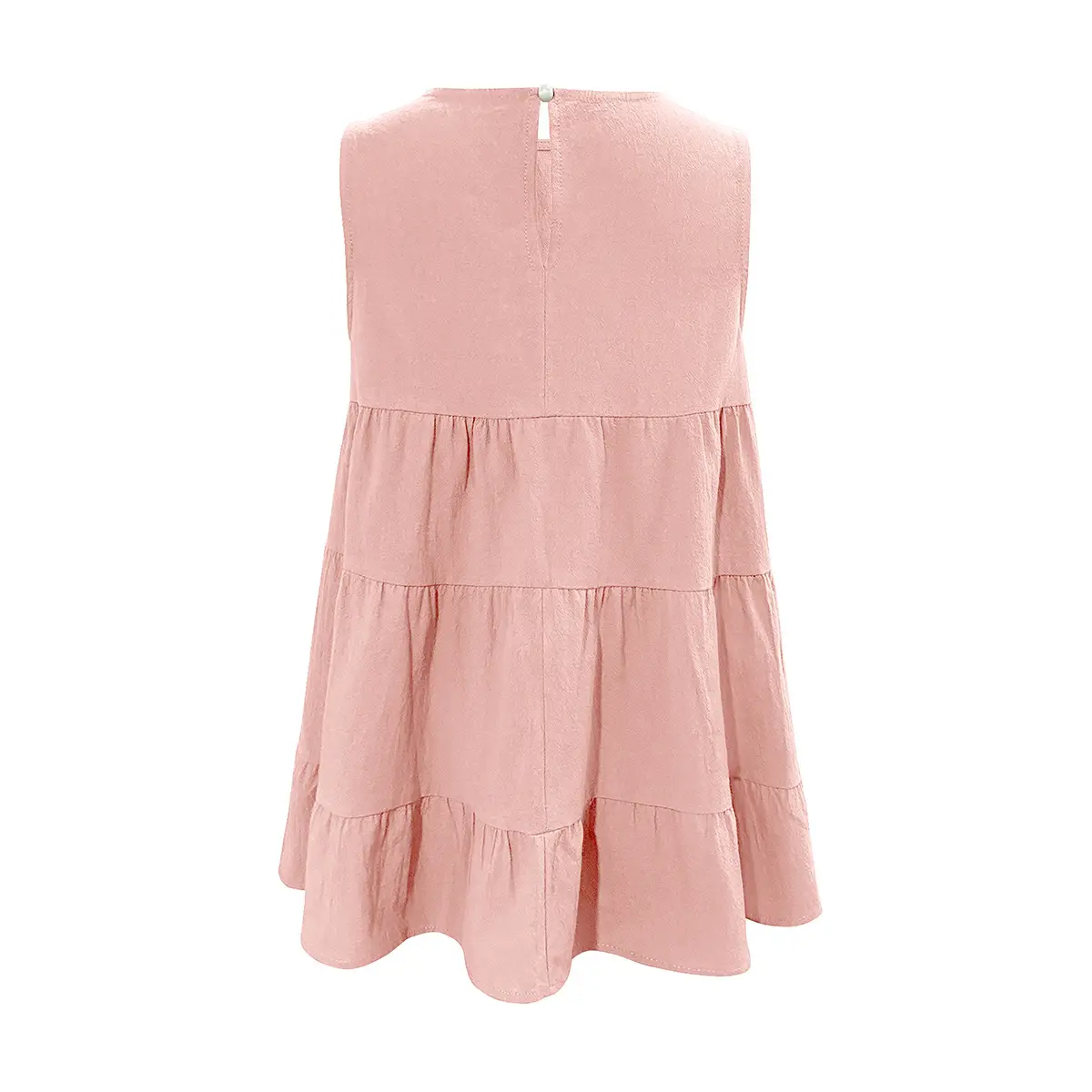 Orange Sleeveless Round Neck Vest Top for Women — feature 6