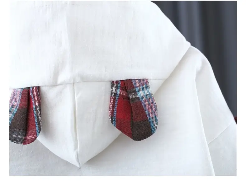 Girls Bear Plaid Hoodie & Skirt Set Spring Autumn — feature 18