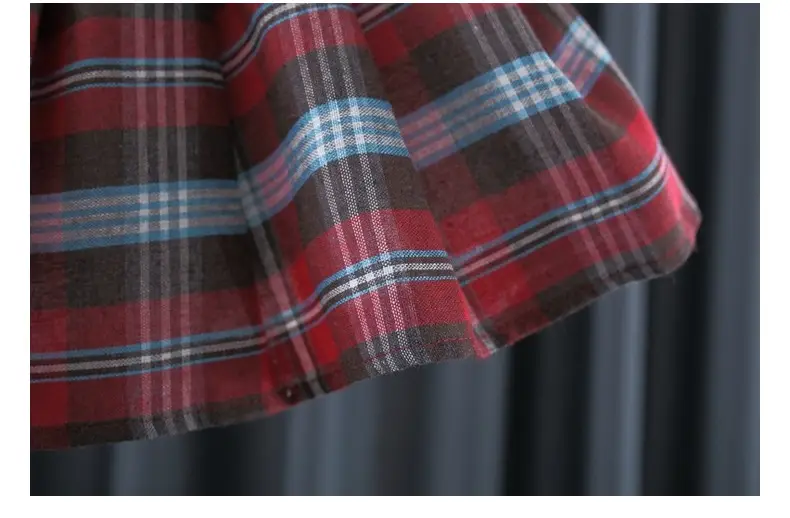 Girls Bear Plaid Hoodie & Skirt Set Spring Autumn — feature 23