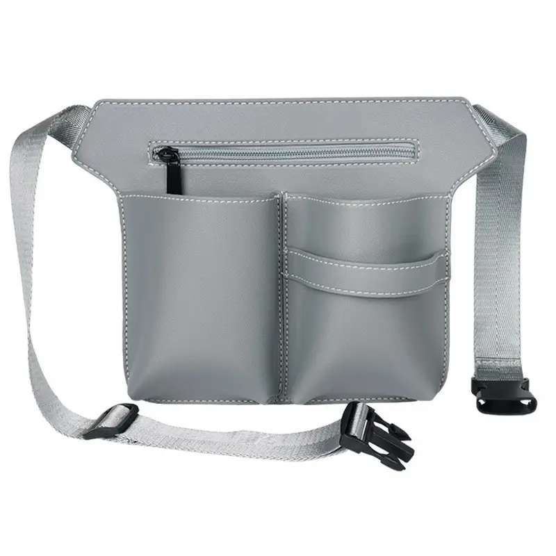 Pink Leather Waist Bag for Barber Kit & Makeup Storage - Image 2