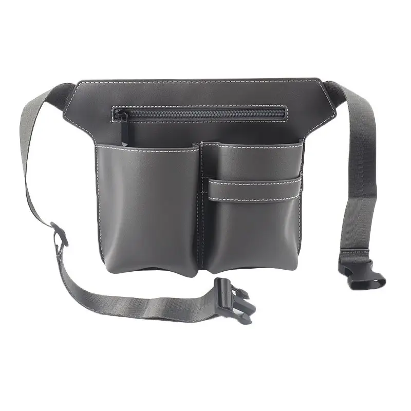 Pink Leather Waist Bag for Barber Kit & Makeup Storage - Image 7
