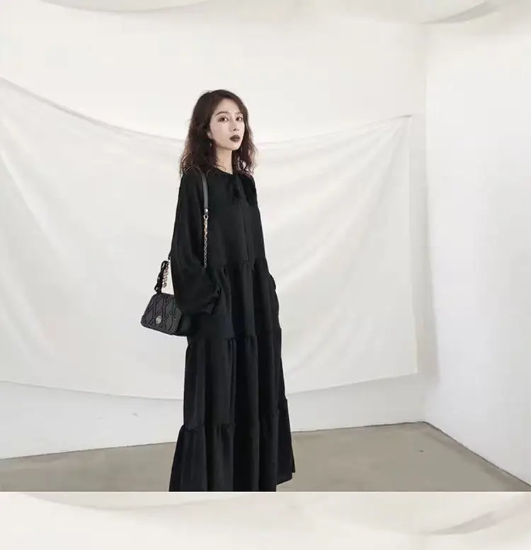 Black French Style Chiffon Dress Women 2023 Spring — feature 18