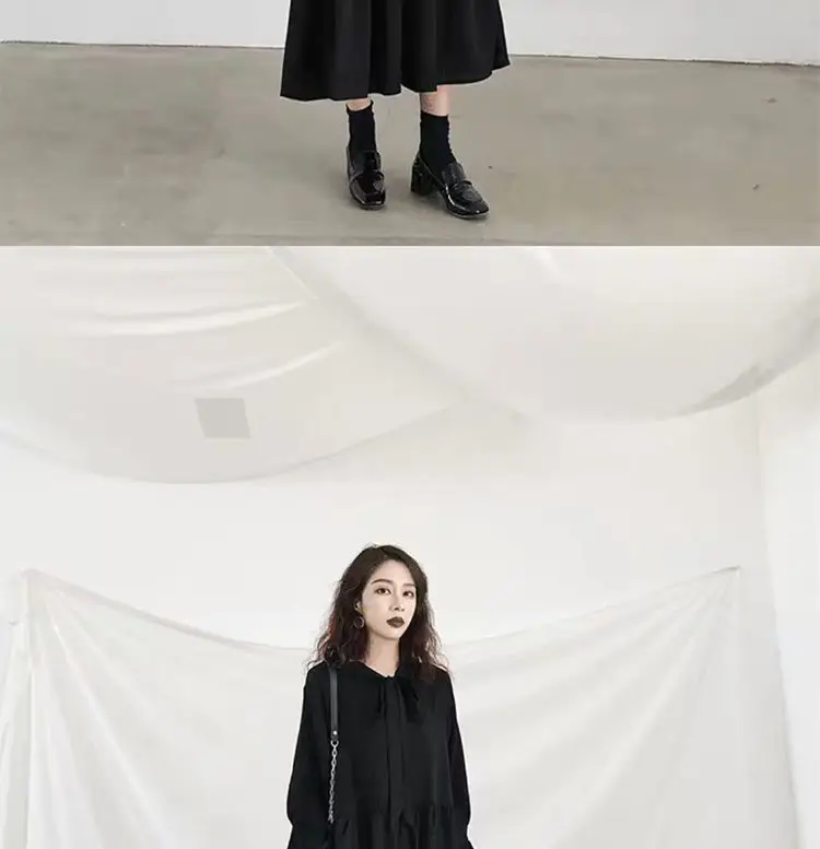Black French Style Chiffon Dress Women 2023 Spring — feature 8