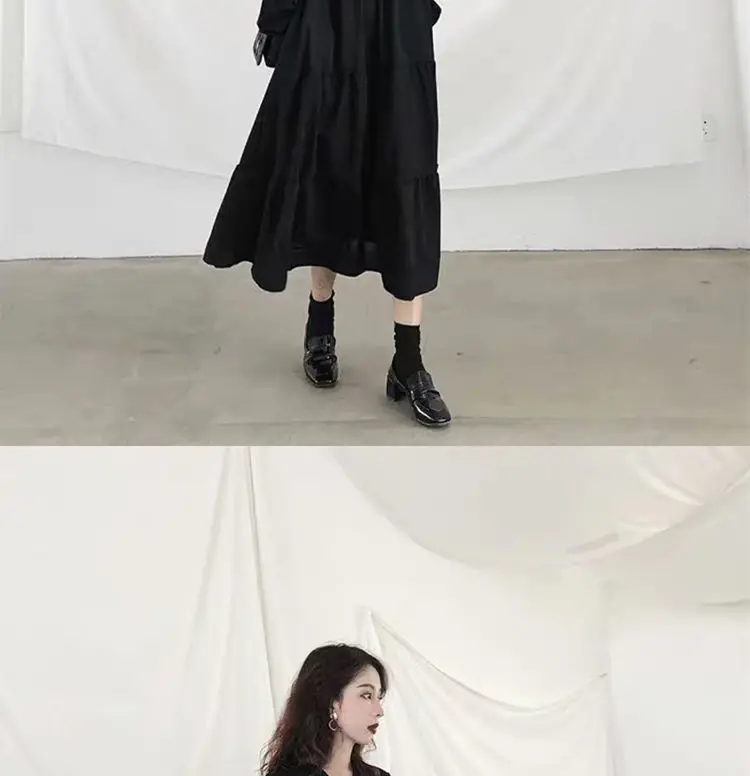Black French Style Chiffon Dress Women 2023 Spring — feature 9