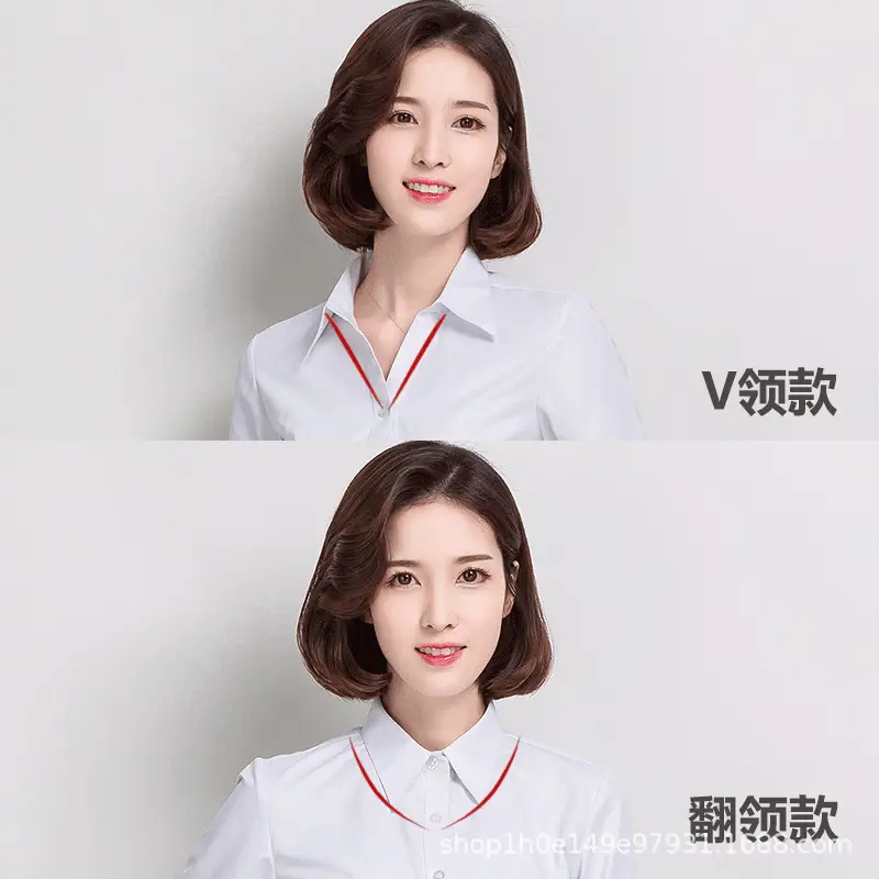 Women's Black Button-Down Shirt Long Sleeve Loose Fit - Image 26