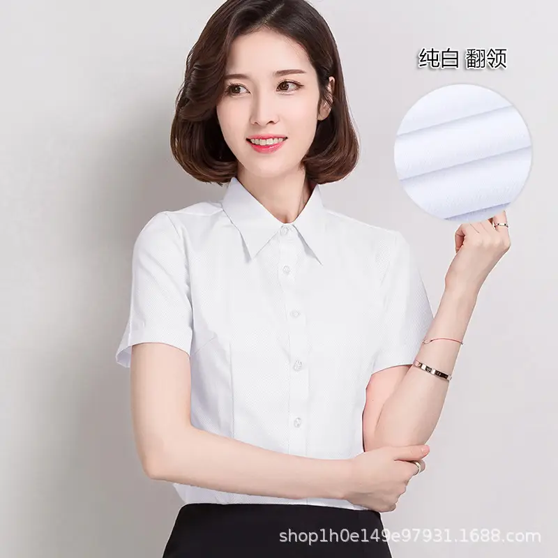 Women's Black Button-Down Shirt Long Sleeve Loose Fit - Image 13