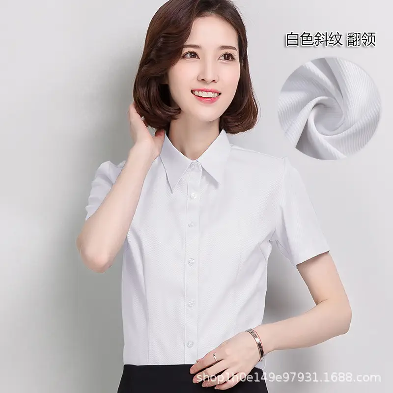 Women's Black Button-Down Shirt Long Sleeve Loose Fit - Image 15