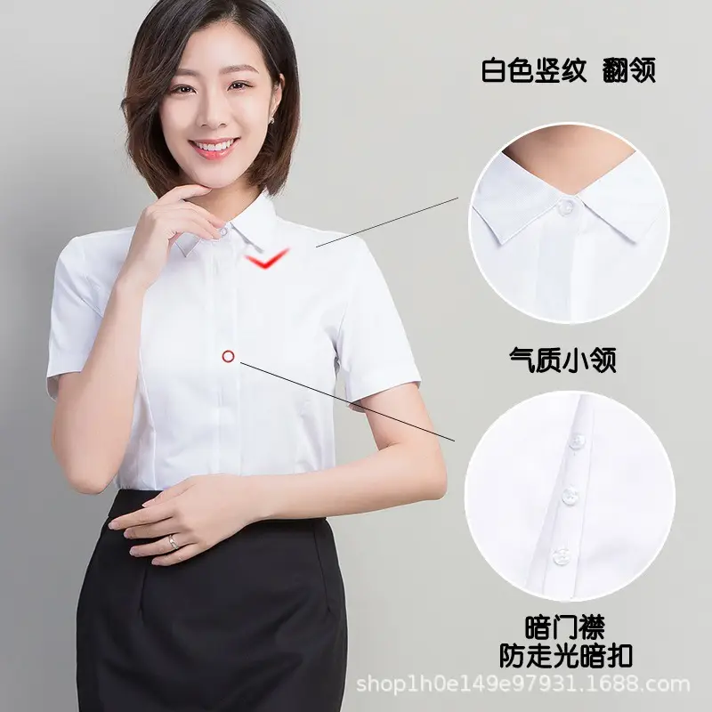 Women's Black Button-Down Shirt Long Sleeve Loose Fit - Image 20