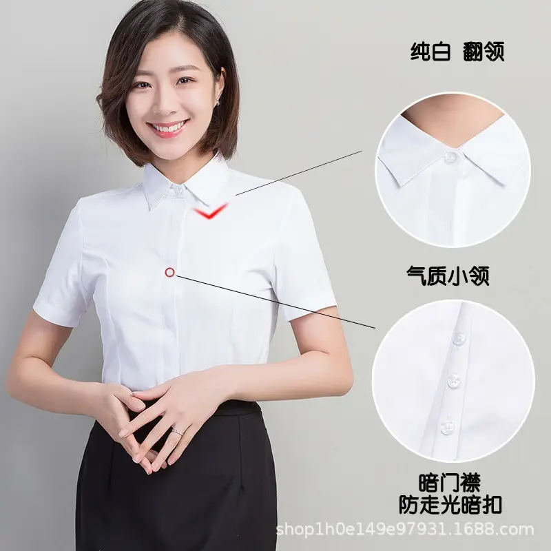 Women's Black Button-Down Shirt Long Sleeve Loose Fit - Image 22