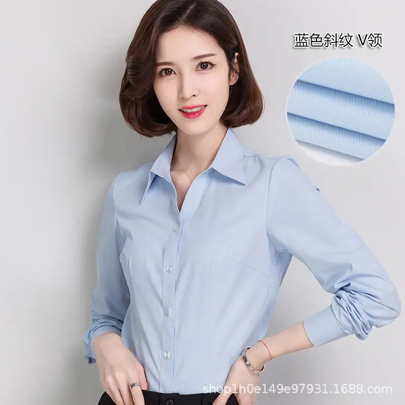 Women's Black Button-Down Shirt Long Sleeve Loose Fit - Image 6