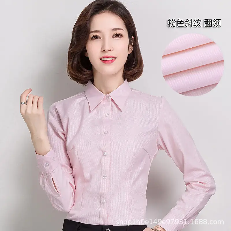 Women's Black Button-Down Shirt Long Sleeve Loose Fit - Image 7
