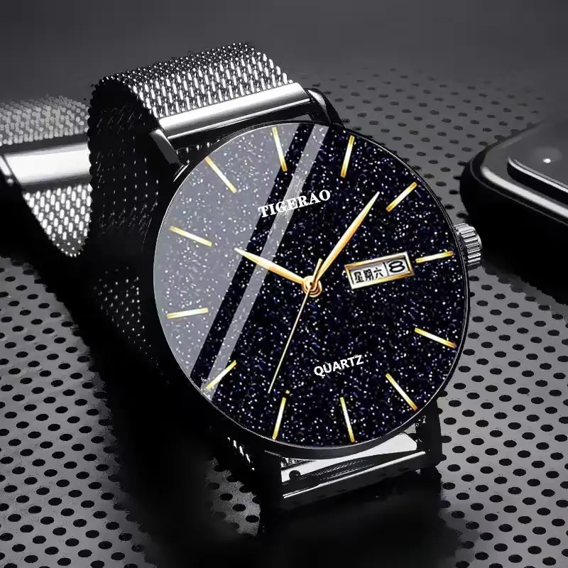 Swiss Genuine Watch Men's Waterproof Dual Calendar Trendy Starry Sky Non-Mechanical Watch Quartz Watch New Wholesale - Image 23