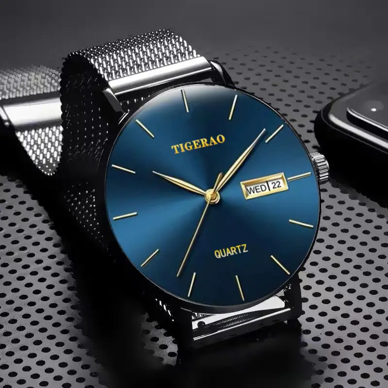 Swiss Genuine Watch Men's Waterproof Dual Calendar Trendy Starry Sky Non-Mechanical Watch Quartz Watch New Wholesale - Image 14