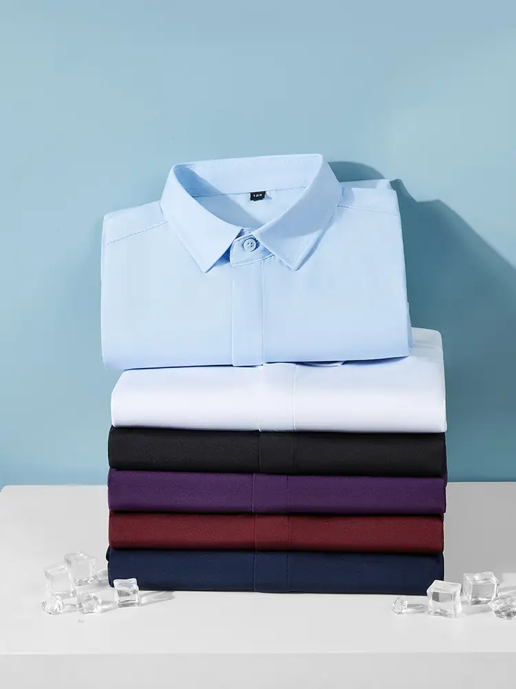 Men's Black Slim Fit Short Sleeve Shirt - Image 11