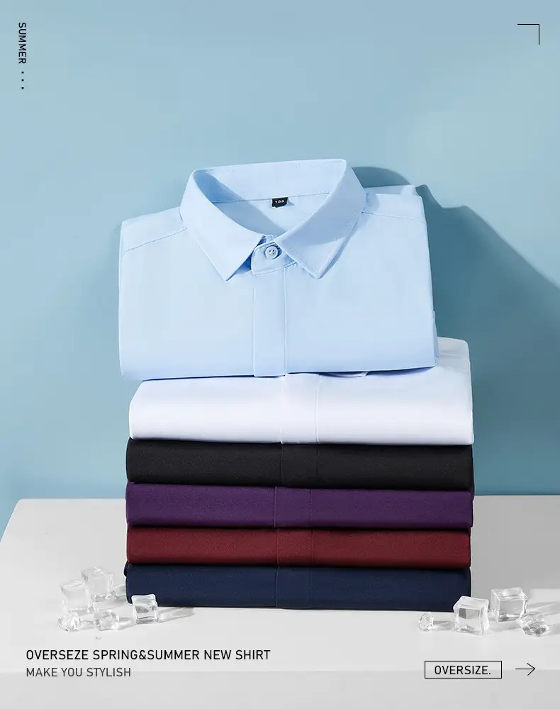 Men's Black Slim Fit Short Sleeve Shirt — feature 3