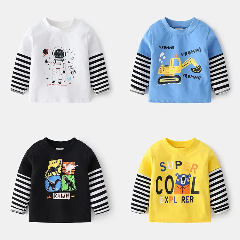 2023 Boys Cotton T-Shirt Black with Excavator Graphic - Image 5