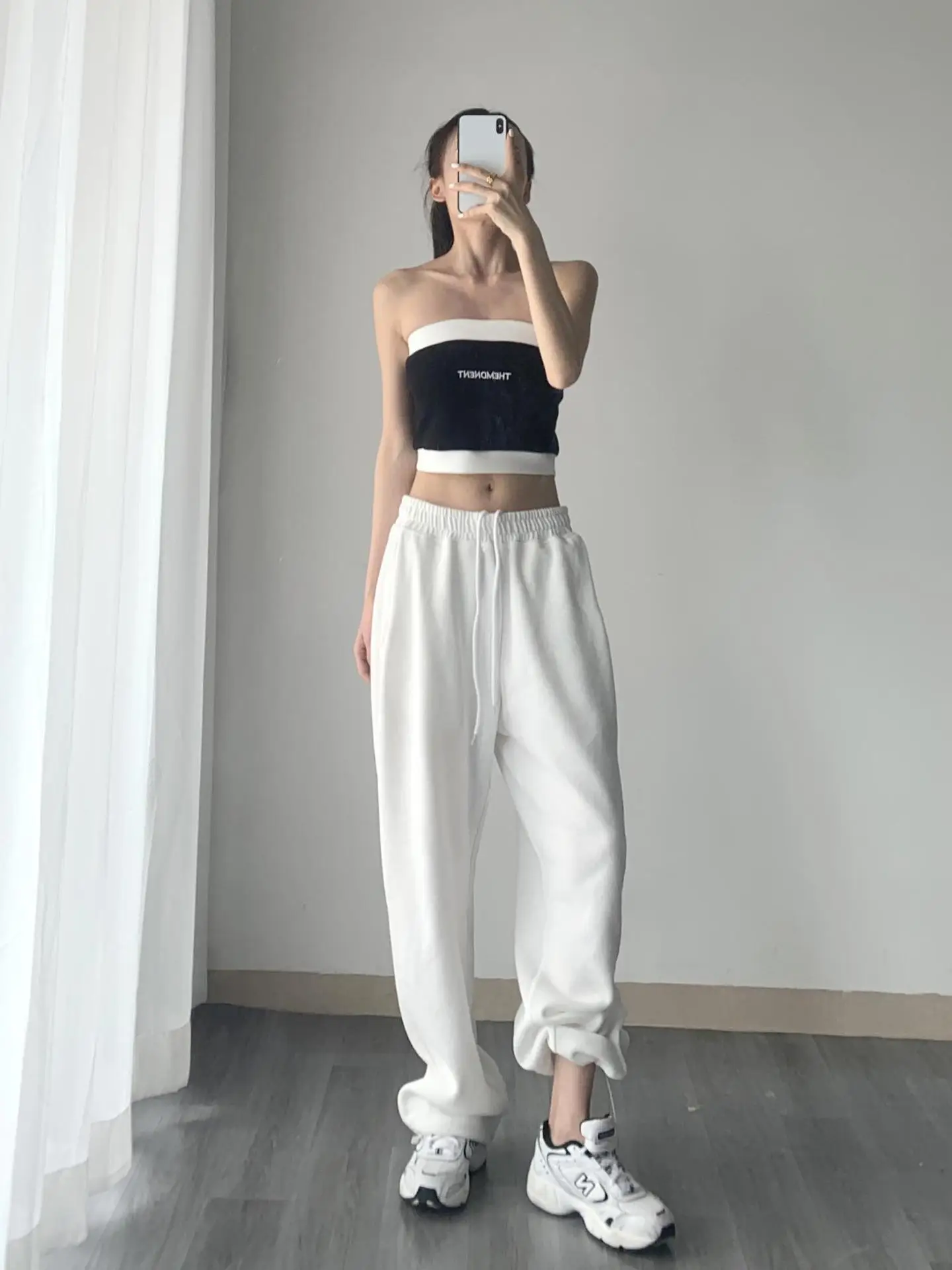 Women's Grey Jogger Pants Loose Fit Casual Sweatpants — feature 1