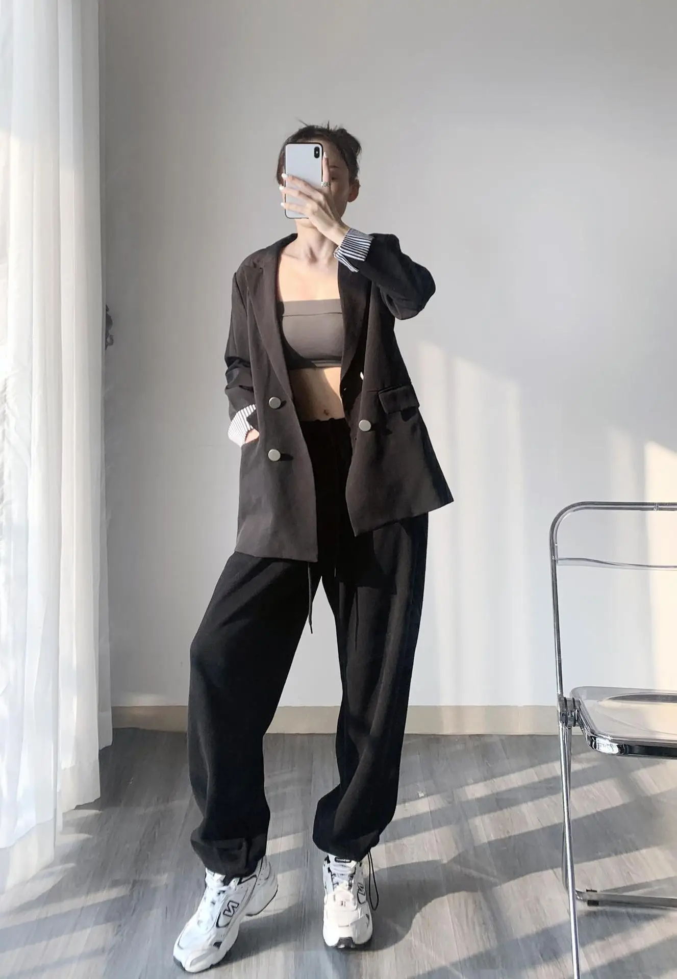 Women's Grey Jogger Pants Loose Fit Casual Sweatpants — feature 13
