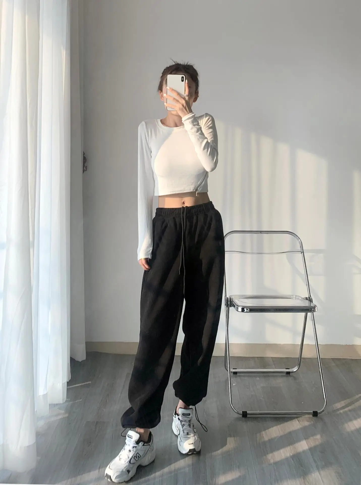 Women's Grey Jogger Pants Loose Fit Casual Sweatpants — feature 16