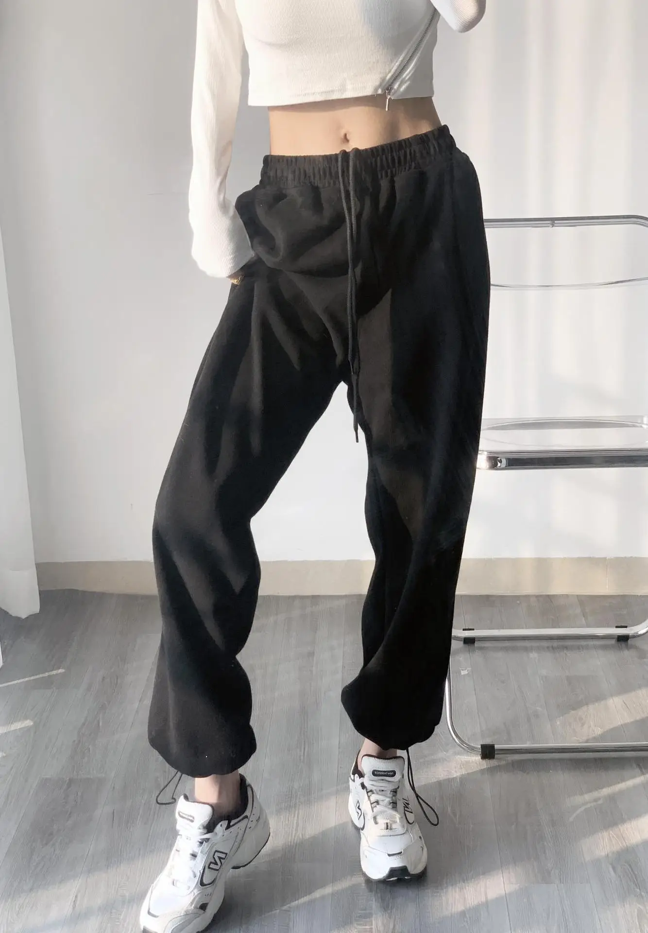 Women's Grey Jogger Pants Loose Fit Casual Sweatpants — feature 17