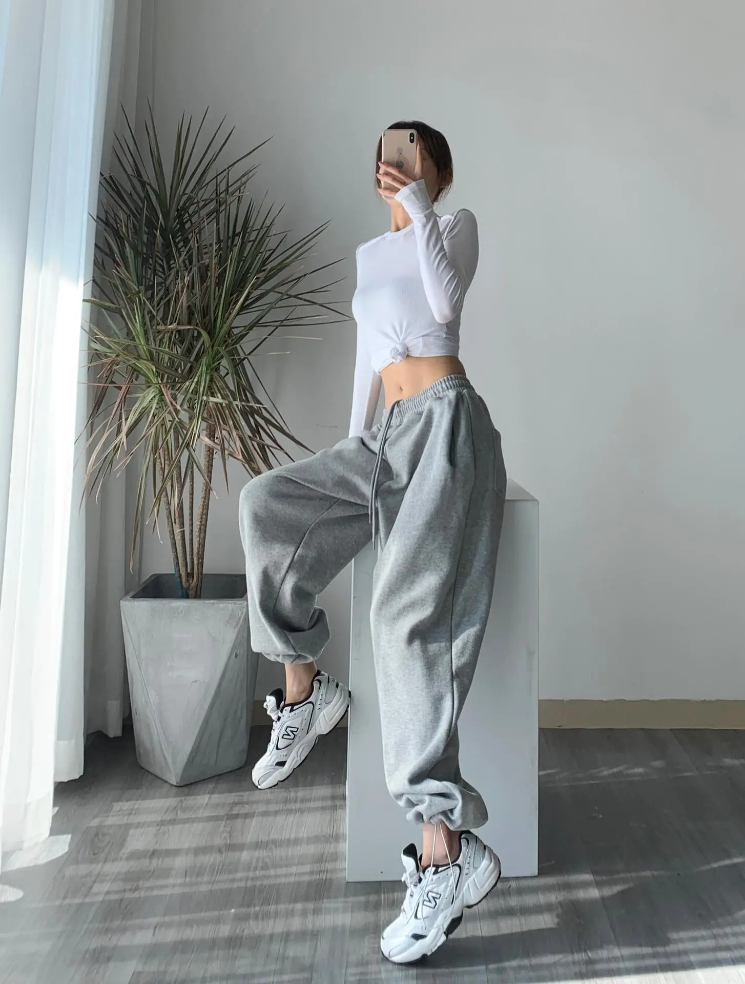 Women's Grey Jogger Pants Loose Fit Casual Sweatpants — feature 20