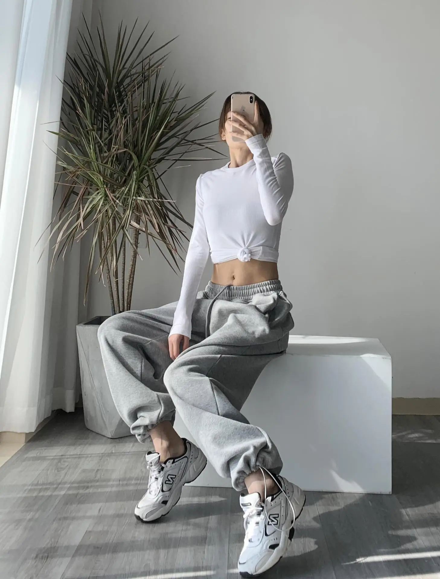 Women's Grey Jogger Pants Loose Fit Casual Sweatpants — feature 21