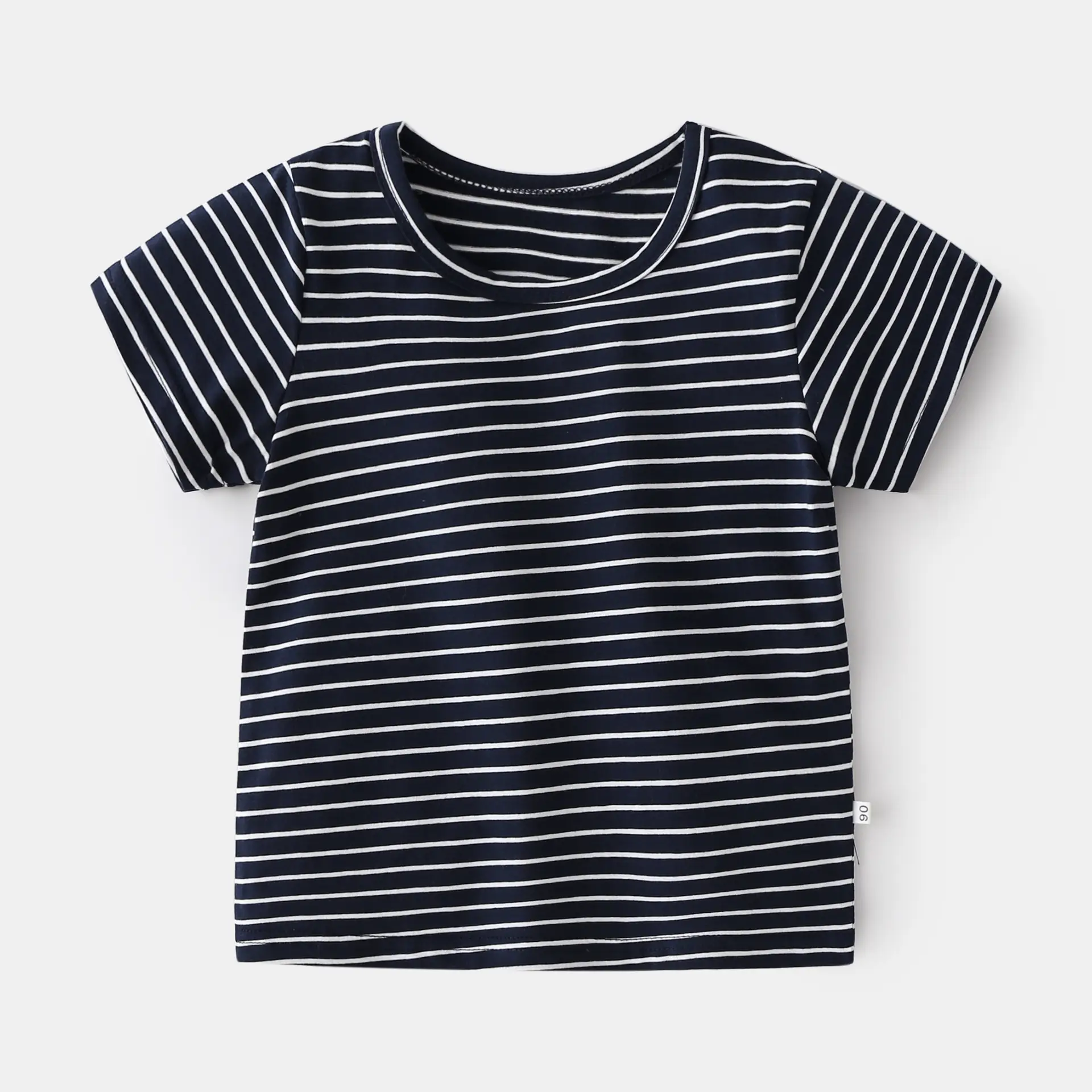 2023 Boys Striped T-Shirt Short Sleeve Round Neck - Image 4