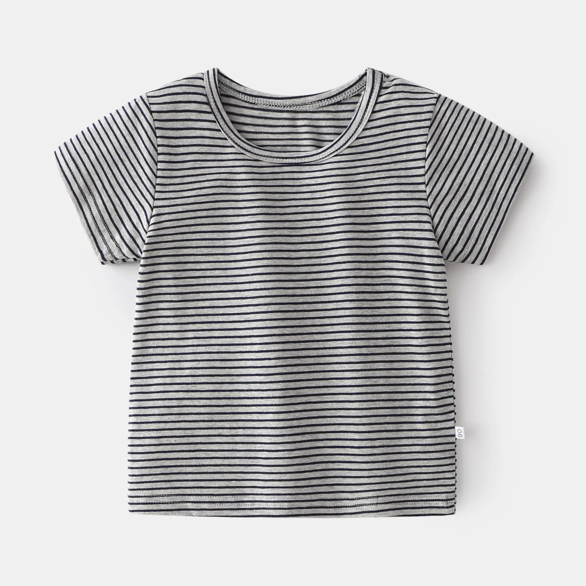 2023 Boys Striped T-Shirt Short Sleeve Round Neck - Image 2