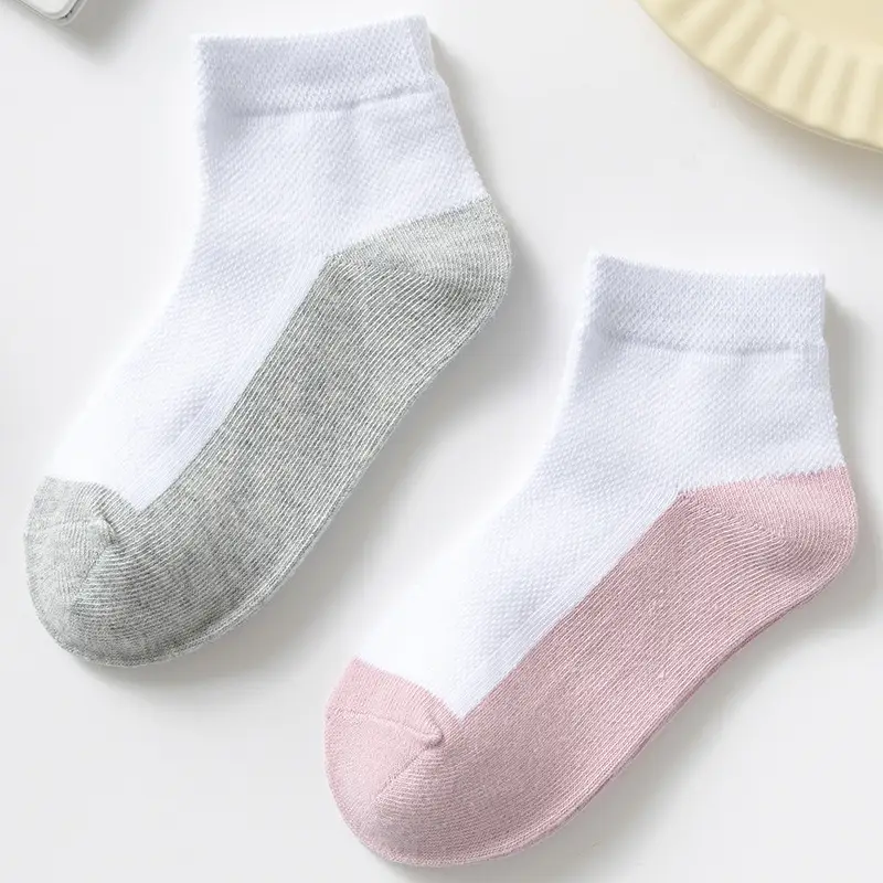 White Cotton Ankle Socks for Boys Girls Spring Autumn - Image 7