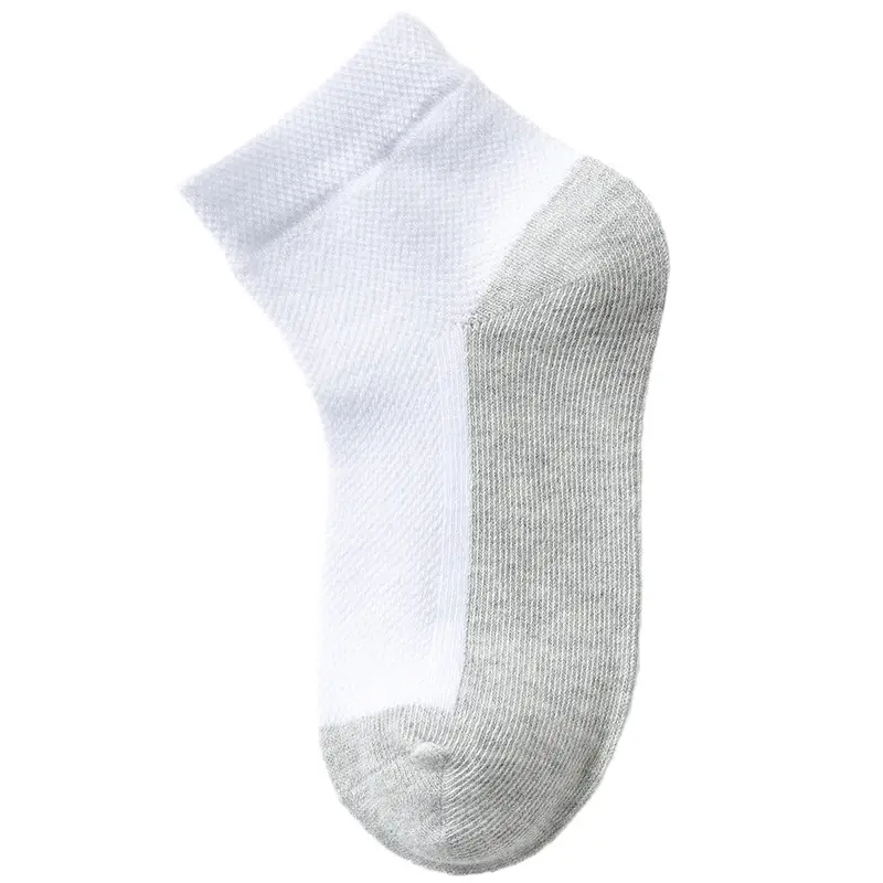 White Cotton Ankle Socks for Boys Girls Spring Autumn - Image 4