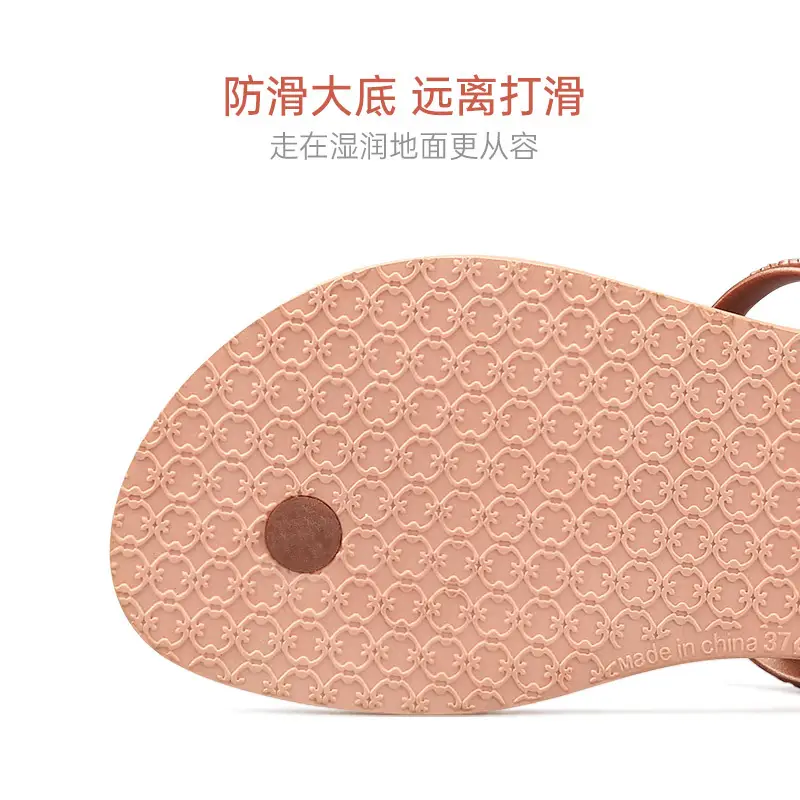 Women's Black Non-Slip Flip Flops Summer Sandals