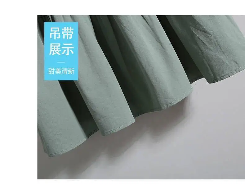 Green Summer Sling Dress for Women Large Size — feature 13